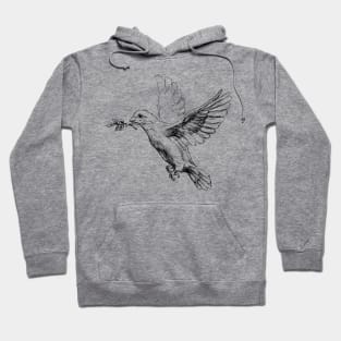 White Dove Illustration Hoodie